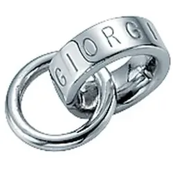 Giorgio Martello Milano Charm Anhänger mit Giorgio Martello Schriftzug, Silber 925 Charms & Kettenanhänger   Silber Damen 
