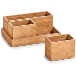 Zeller Organizer-Set Bambus 28 x 11 x 18 cm 4-tlg. natur