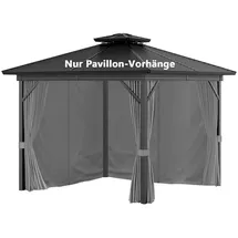 luxuskollektion Seitenteile für Pavillon 3x3 m 4 Stück Grau