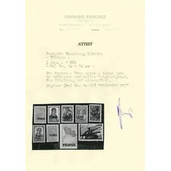 Die Überdruck-Briefmarken Ausgaben aus Litauen, Michel-Nr.: 10-18, postfrisch