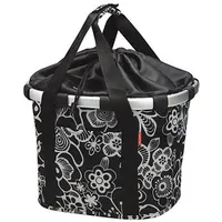 KLICKfix Bikebasket fleur schwarz