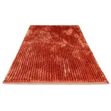 casa pura Badematte Coral Chenille-Struktur | Hautfreundlicher Badezimmerteppich | Melone Pink 50 x 80 cm