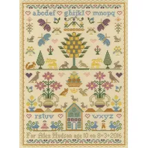 Bothy Threads Kreuzstich-Set Der Geburtstags - Sampler, 24x34cm, XS14, Zählmuster