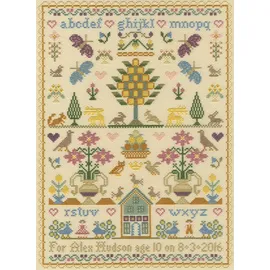 Bothy Threads Kreuzstich-Set Der Geburtstags - Sampler, 24x34cm, XS14, Zählmuster