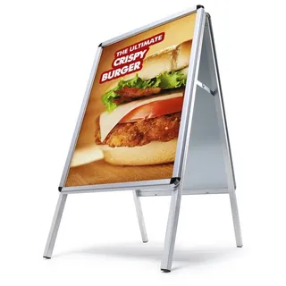 Showdown Displays Showdown® Displays Kundenstopper silber DIN A2 2 Fächer