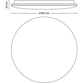 Philips Moire 1-flg. rund weiß