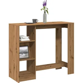 vidaXL Bartisch mit Regal 124 x 46 x 103,5 cm Braun