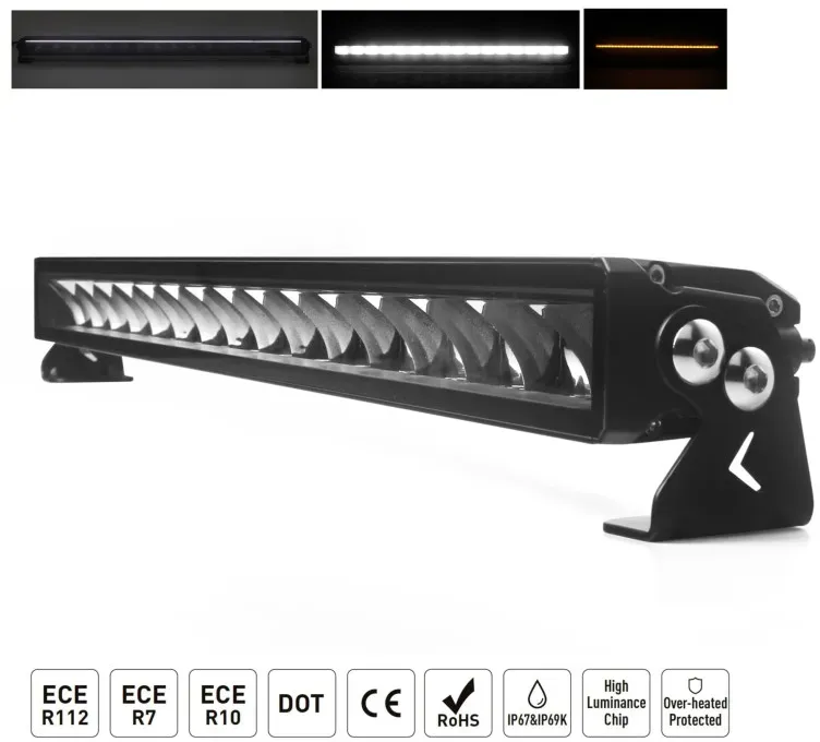 84,5 cm / 32 Zoll 12V - 24V Hochwertige LED-Bar / LED-Scheinwerfer mit weißem und orangefarbenem Tagfahr-/Positionslicht (DRL)..
