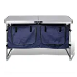 vidaXL Campingschrank Aluminium Silber