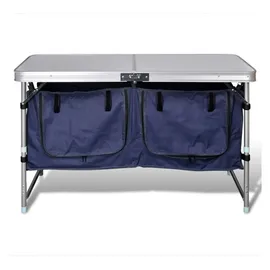 vidaXL Campingschrank Aluminium Silber