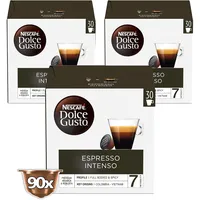 Nescafé Dolce Gusto Espresso Intenso Espresso Intenso Kaffeetassen Vorteilspaket - 3 Schachteln mit 30 Kapseln