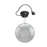 satisfire Spiegelkugel Set 20cm Kugel PROFI + Motor MBM-203 silberfarben