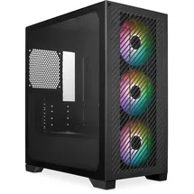 Cooler Master Elite 301 – Mini-Tower (Micro-ATX, ITX), 3 x 120 mm ARGB-Ansauglüfter (1200 U/min), unterstützt bis zu 280 mm Kühler oder 365 mm GPU, belüftete Netzteilabdeckung, USB 3.2 Gen1 Typ-C