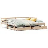 vidaXL Tagesbett 90 x 190 cm Braun