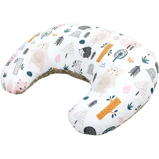 TupTam Baby Stillkissen Klein mit Baumwoll-Bezug, Farbe: Waldtiere