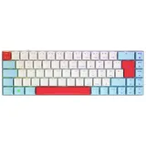 Cherry MX-LP 2.1 Compact Wireless weiß/hellblau/rot, MX LOW PROFILE RGB SPEED, USB/Bluetooth, DE (G80-3860LVADE-0)