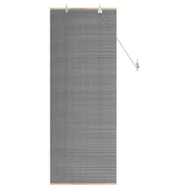 vidaXL Bambusrollo 50 x 160 cm / Fenstergröße (Velux) grau