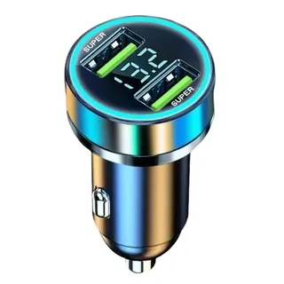 Telefonladegerät fürs Auto,Autoladegerät - Zwei-Port-Schnellladegerät fürs Auto |2-in-1-Autoladegerät PD QC 3.0 Schnelles Autotelefon-Ladegerät 240 W USB-Autoladegerät für Mobiltelefone
