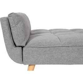 Mendler Schlafsofa HWC-K18 mit Ottomane, Couch Sofa Gästebett, Schlaffunktion 218x175cm Stoff/Textil hellgrau ~ Grau