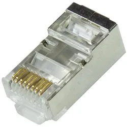 LogiLink RJ45-Modularstecker Cat.6A geschirmt, 50 Stück, für starre und flexible Adern