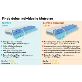 SCHLAFWELT Flipper 160 x 200 cm H2-H4
