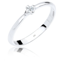Elli Verlobungsring »Solitär Verlobung Diamant 0.03 ct. 925 Silber«, 61358504-54 weiß weiß 0.006 carat ct P1 = bei 10-facher Vergrößerung erkennbare Einschlüsse,