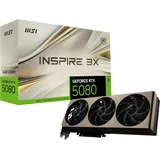 MSI GeForce RTX 5080 16G Inspire 3X OC — 16GB GDDR7 (30Gbps/256-bit), PCIe 5, Boost: 2640 MHz, HDMI 2.1b, DisplayPort 2.1b, DLSS 4