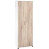 MID.YOU Aktenschrank Cimal, 701415 weiß, eiche 4 Fachböden 65,0 x 34,0 x 182,0 cm