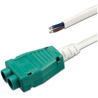 ISOLED Mini-Plug 2-fach Verteiler female, 1m, 2x0.75, IP54, weiß-grün,