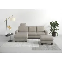 Home Affaire Ecksofa HOME AFFAIRE "Summer L-Form", grau (steel), B:249cm H:91cm T:164cm, 95% Polyester, 5% Polyamid, Sofas, Ecksofa, mit Recamiere, mit oder ohne Bettfunktion und Bettkasten, Cord-Bezug
