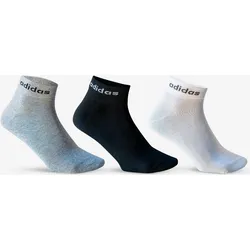 Tennissocken Mid 3er-Pack schwarz/weiss/grau 37/39