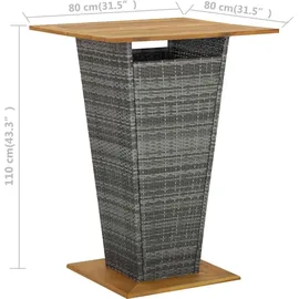 vidaXL Gartenbar-Set 5-tlg. Grau