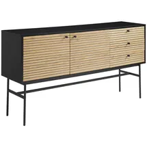 SalesFever Torsby Chic Kommode 160 x 85 x 40 cm Beige / Schwarz