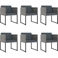 vidaXL Garten-Essgruppe 11-tlg. Tisch 165 x 109 cm grau