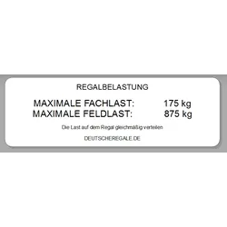 Biedrax Regalbelastung Etikette - Metallregal - selbstklebend