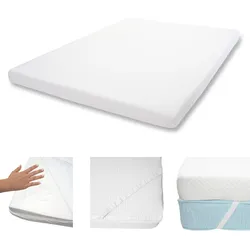 10cm Memoryfoam-Matratzentopper HWC-E63, Topper Matratzenauflage Matratzenschoner ~ 180x200cm Viscoschaum