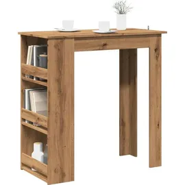 vidaXL Bartisch mit Regal 102 x 50 x 103,5 cm Braun