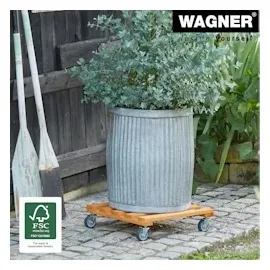 Wagner System WAGNER Pflanzenroller 38x38x9,5cm Holz