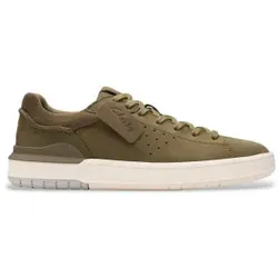 Clarks für Herren. 26181324 Courtlite2 Run Lederschuhe grün (42.5), Wohnung, Schnürsenkel, Lässig