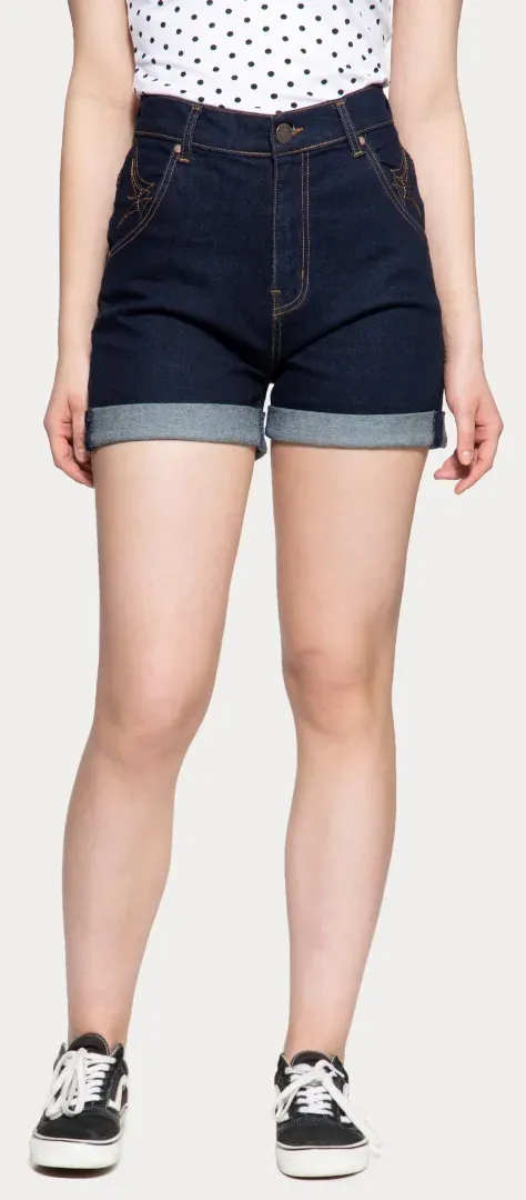 Queen Kerosin Denim Damen Shorts, blau, Größe 30