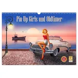 Calvendo Pin-Up Girls und Oldtimer by Mausopardia (Wandkalender 2026 DIN A3 quer), CALVENDO Monatskalender: