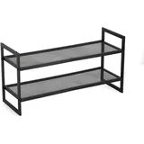 Zeller Schuhregal 24 x 36 x 70 cm stapelbar schwarz