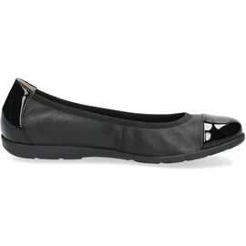 CAPRICE Klassische Ballerinas für Damen, schwarz, Größe 38 EU