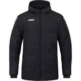 Jako Kinder Coachjacke Team mit Kapuze Schwarz, 140