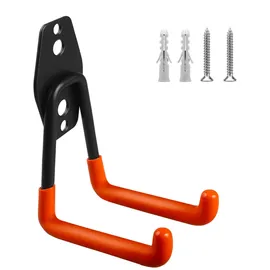 Maclean Brackets Maclean 1x Stück Garagenhaken, Garage Wandhalterung für Reifen, Werkzeuge, Leiter, Fahrrad | Wandhaken zur Organisation, Doppelhaken, Aufbewahrungshaken, Werkzeugaufhänger (1, Max. Belastung: 70kg)