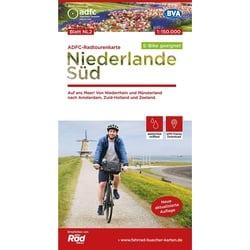 ADFC-RADTOURENKARTE NL 2 NIEDERLANDE SÜD -  Fahrradkarten