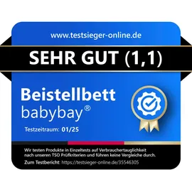 babybay Original Beistellbett seidenmatt weiß