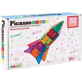 PicassoTiles Raketen-Booster Magnetische Bausteine Set 32-tlg.