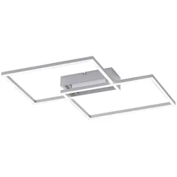 Design LED Decken Leuchte Wohn Zimmer Flur Lampe CCT FERNBEDIENUNG silber