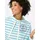 Classic Basics Sweatshirt Geringelt Aquamarin/Ecru 48